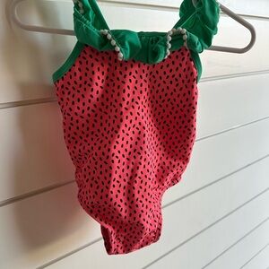 Starting Out Pink and Green Kids Swim One Piece